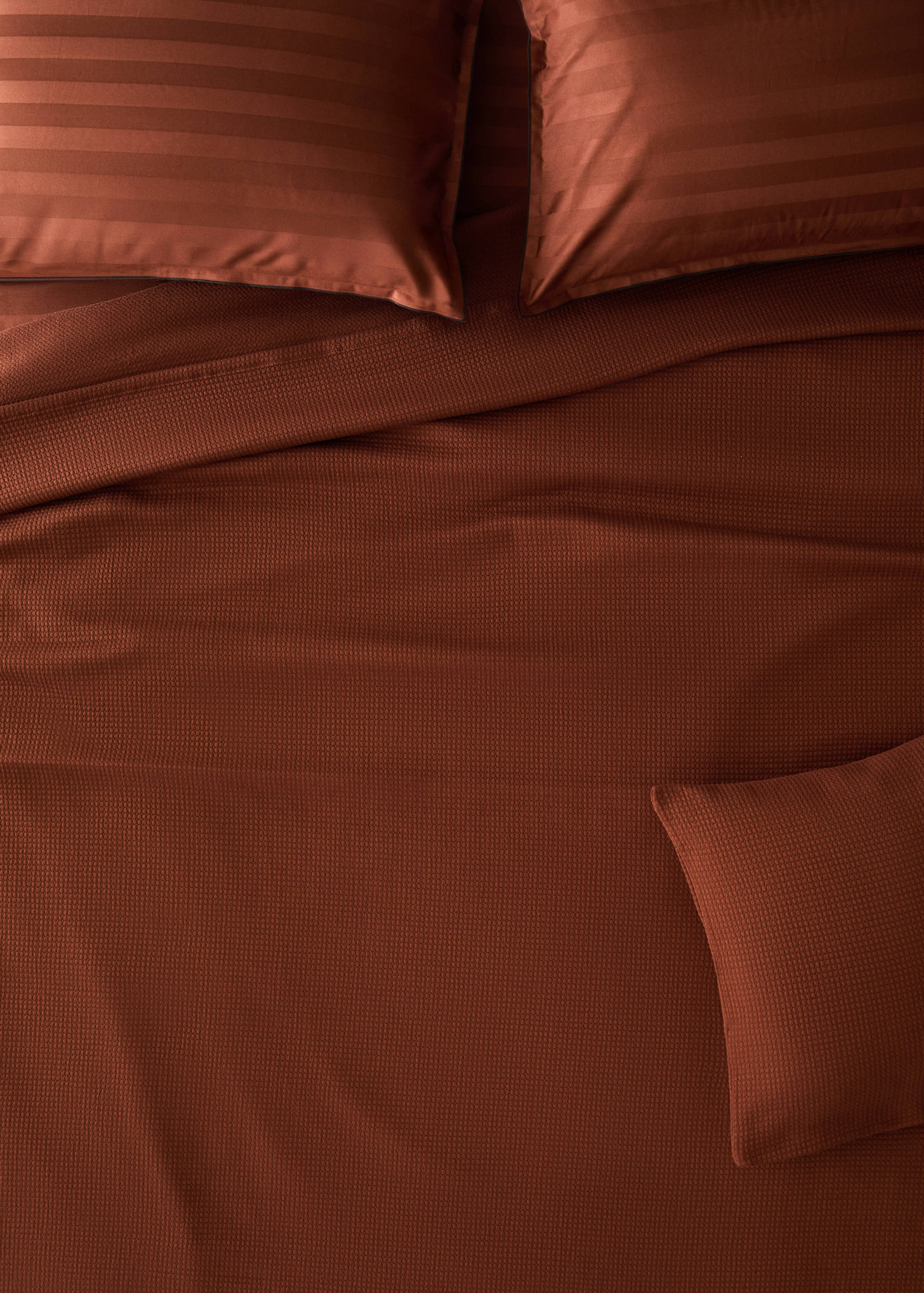 Cotton waffle garment-dyed bedspread for 180/200 cm bed - Details of the article 7