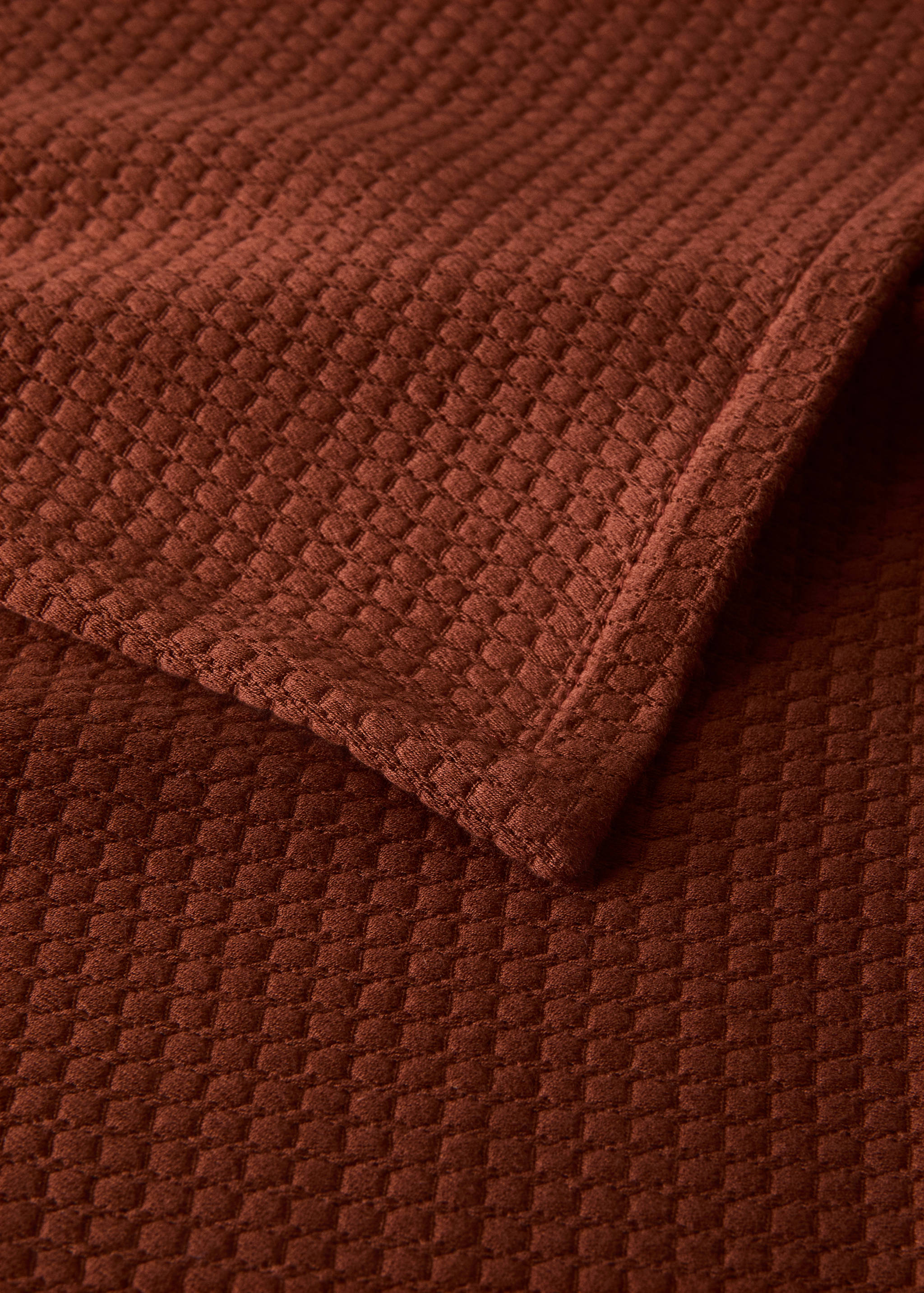 Cotton waffle garment-dyed bedspread for 180/200 cm bed - Details of the article 2