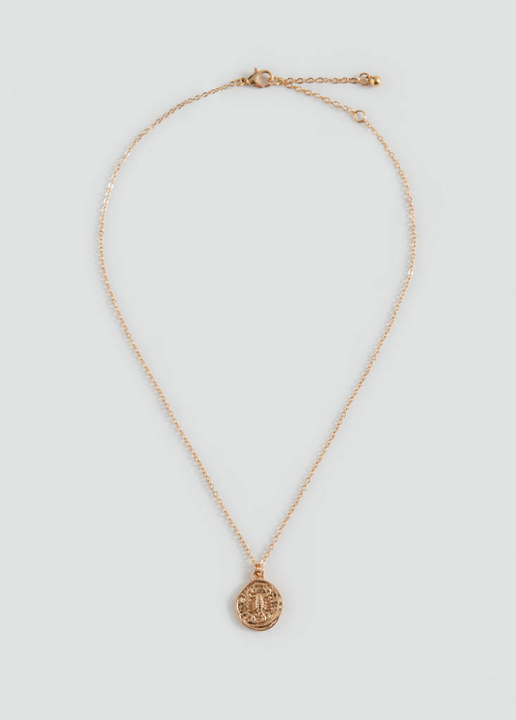 Scorpio horoscope pendant necklace — Gold