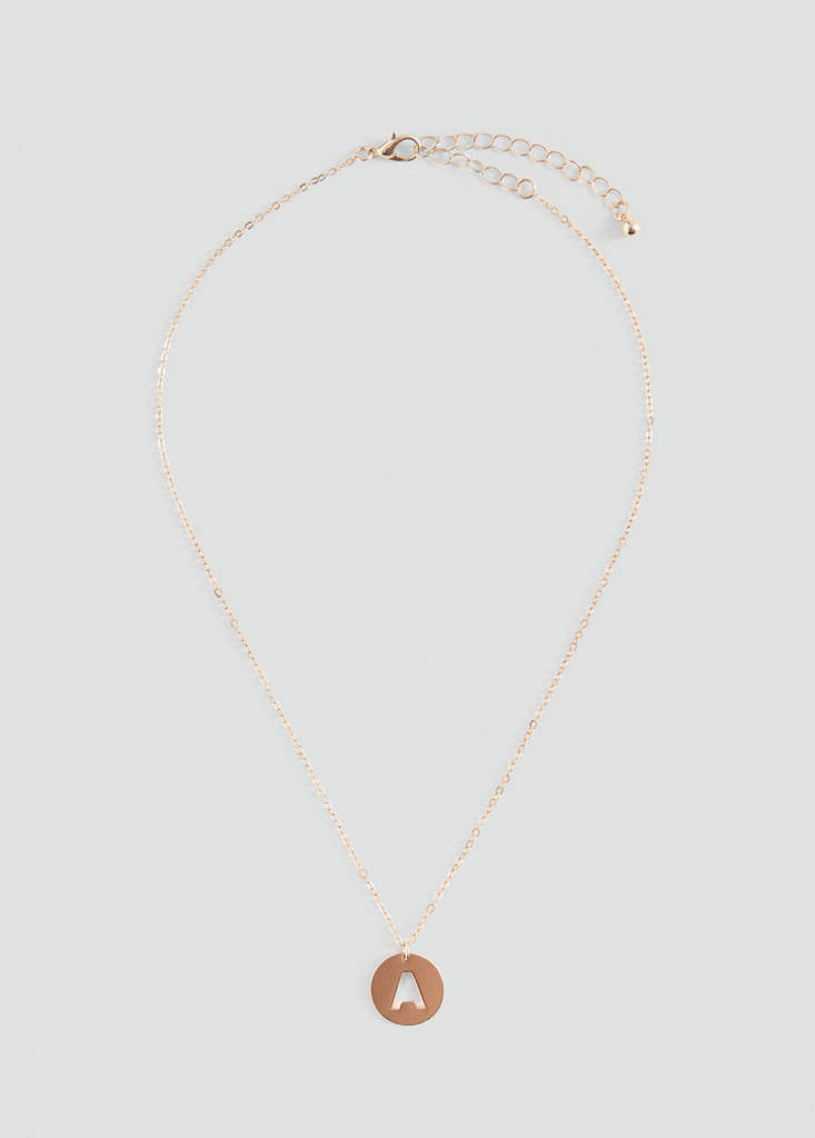 Letter Pendant Necklace — Gold