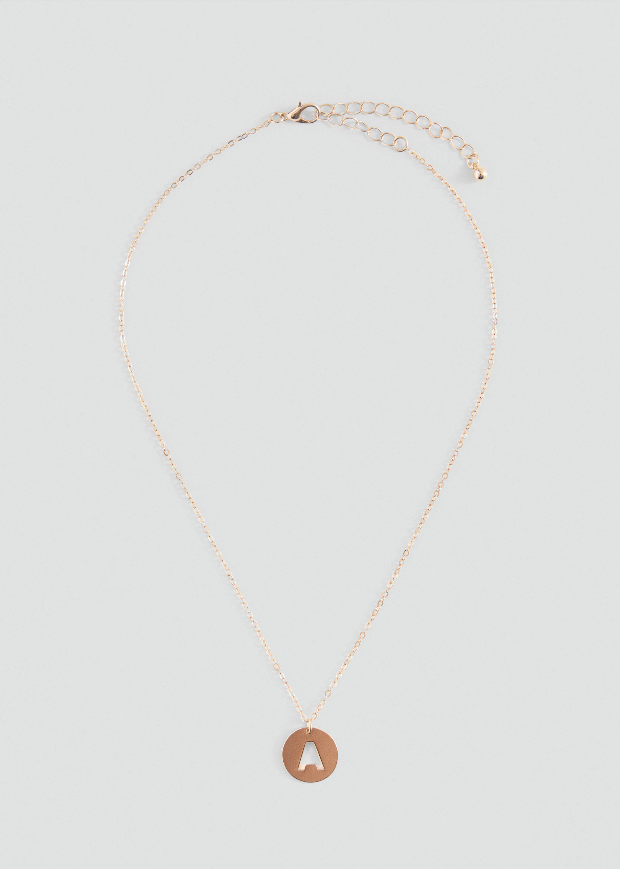 Letter Pendant Necklace - Article without model, Gold. Ref: 37052958-00.