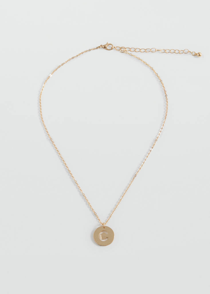 Letter Pendant Necklace — Gold