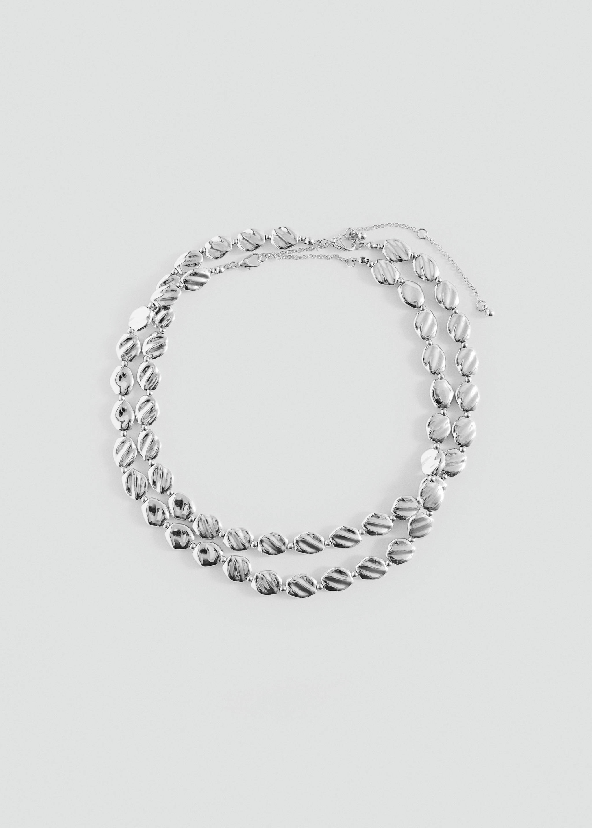 Combined necklace with metallic beads - Article without model