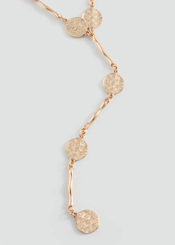 Metal pendant necklace — Gold