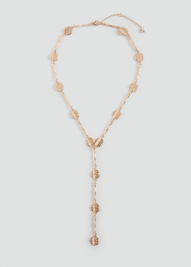 Metal pendant necklace — Gold