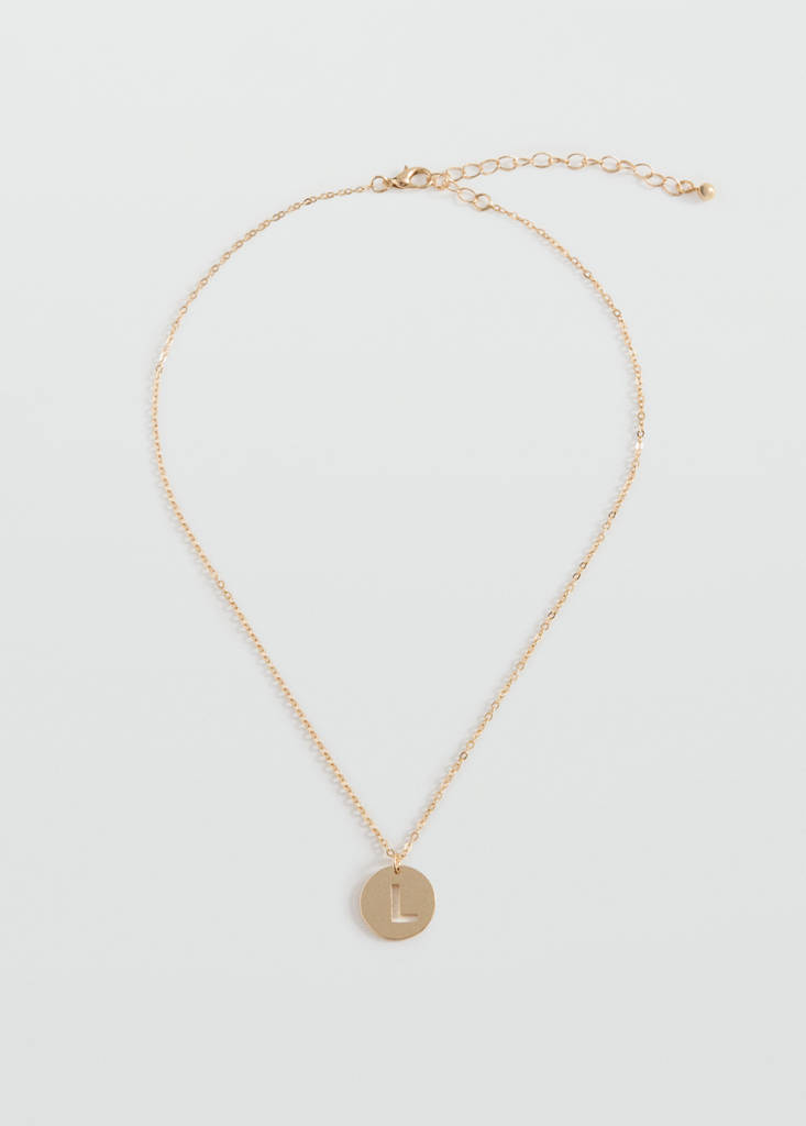 Letter Pendant Necklace — Gold