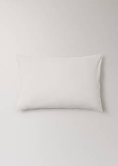 Two washed cotton pillowcases with tie closures 50x75 cm — Sand 5