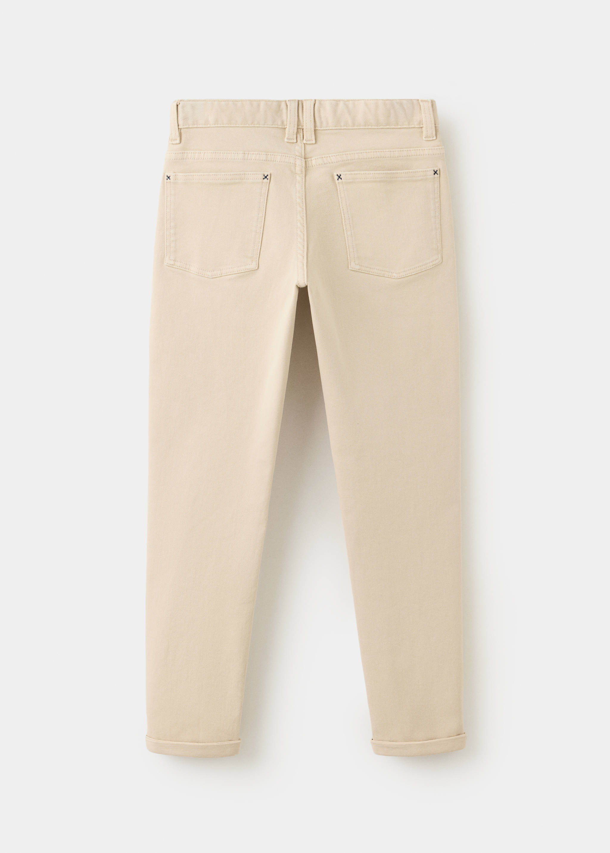 Regular-waist cotton jeans - Reverse of the article