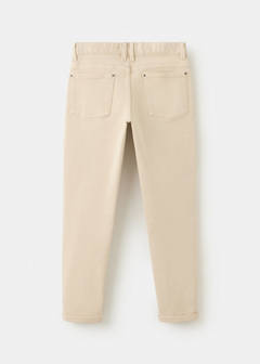 Cotton jeans with rolled-up hems — Beige 4