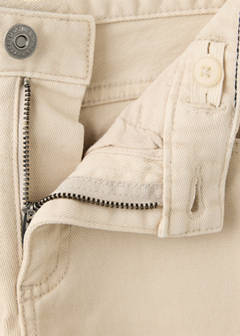Cotton jeans with rolled-up hems — Beige 3