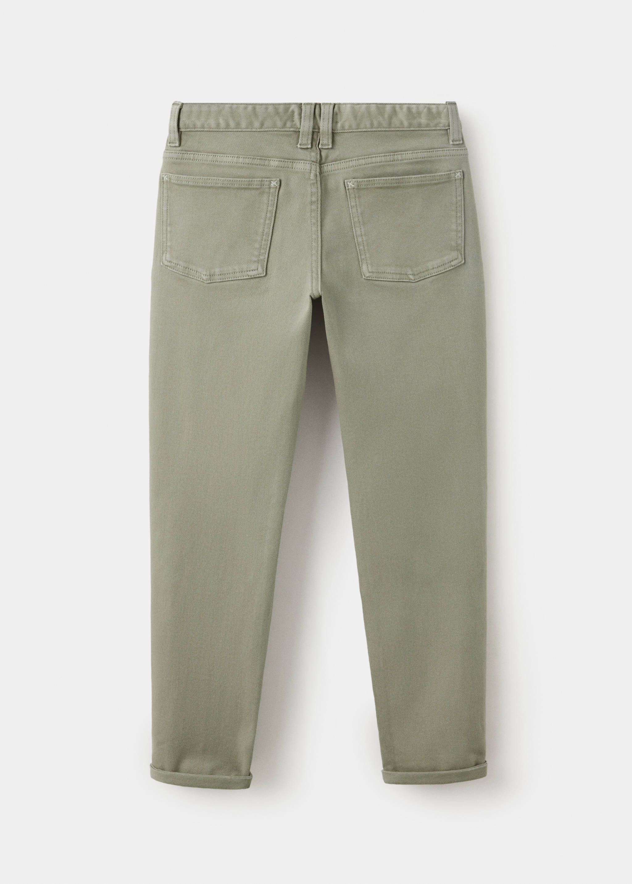 Regular-waist cotton jeans - Reverse of the article
