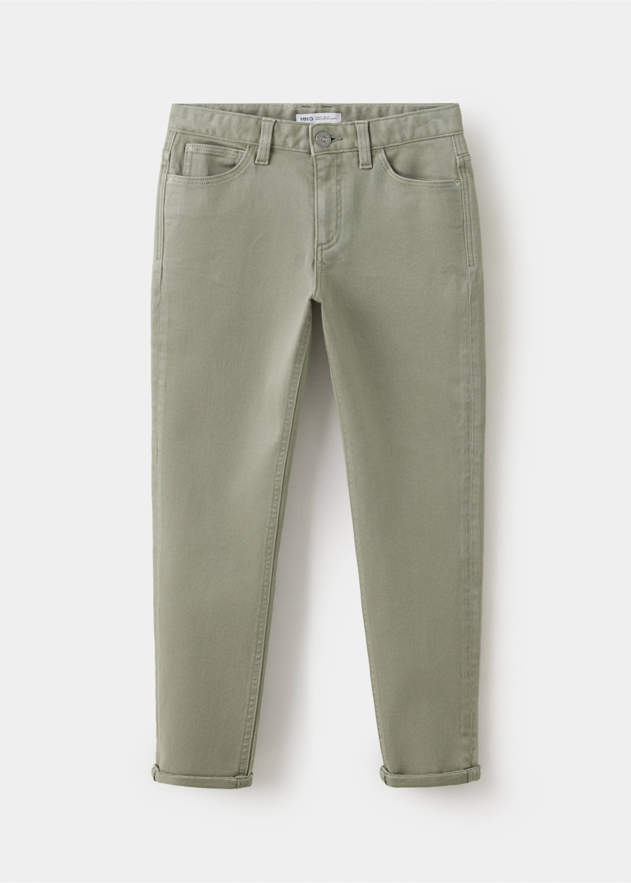 Regular-waist cotton jeans - Article without model, Khaki. Ref: 37053275-00.