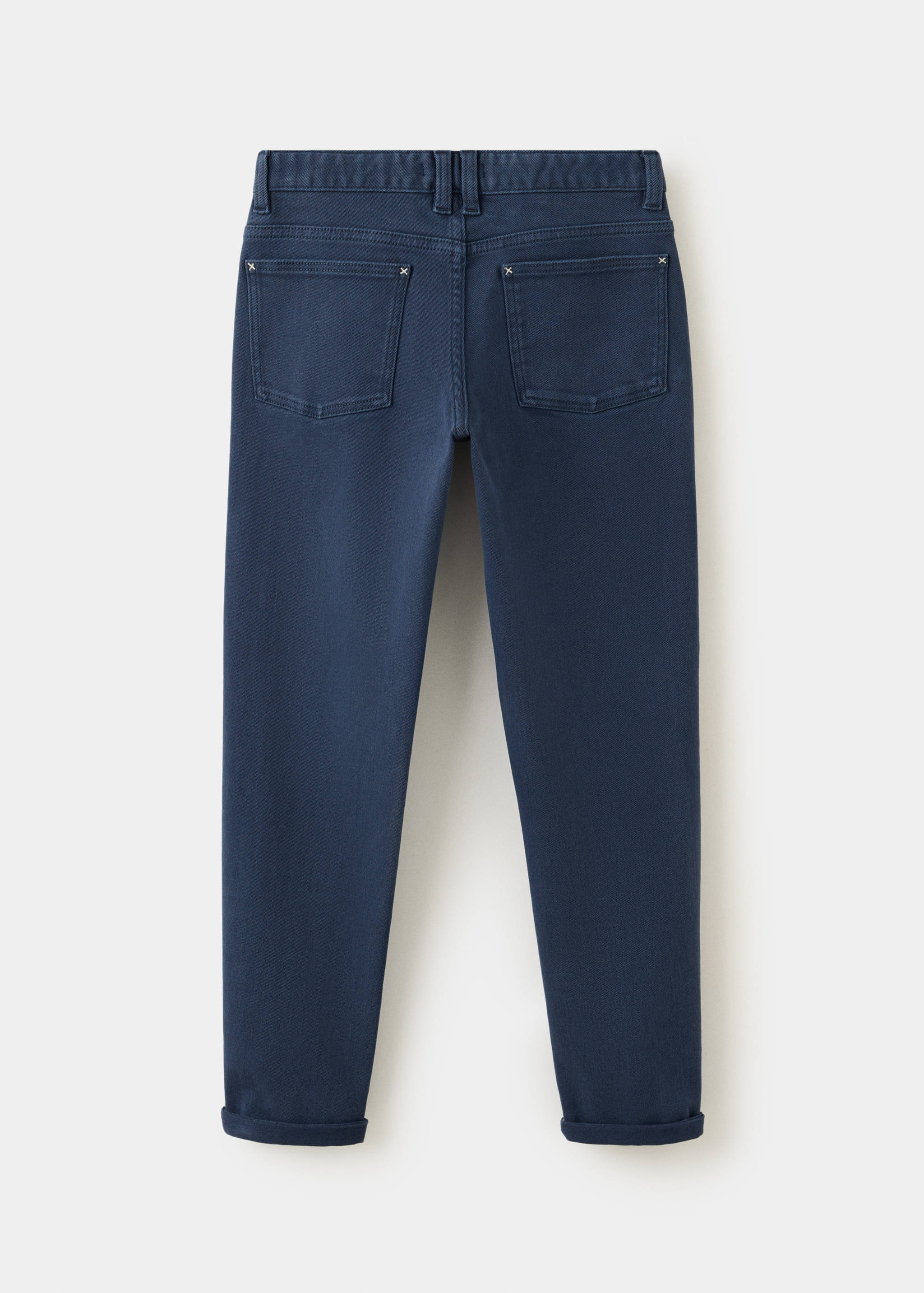Regular-waist cotton jeans - Reverse of the article