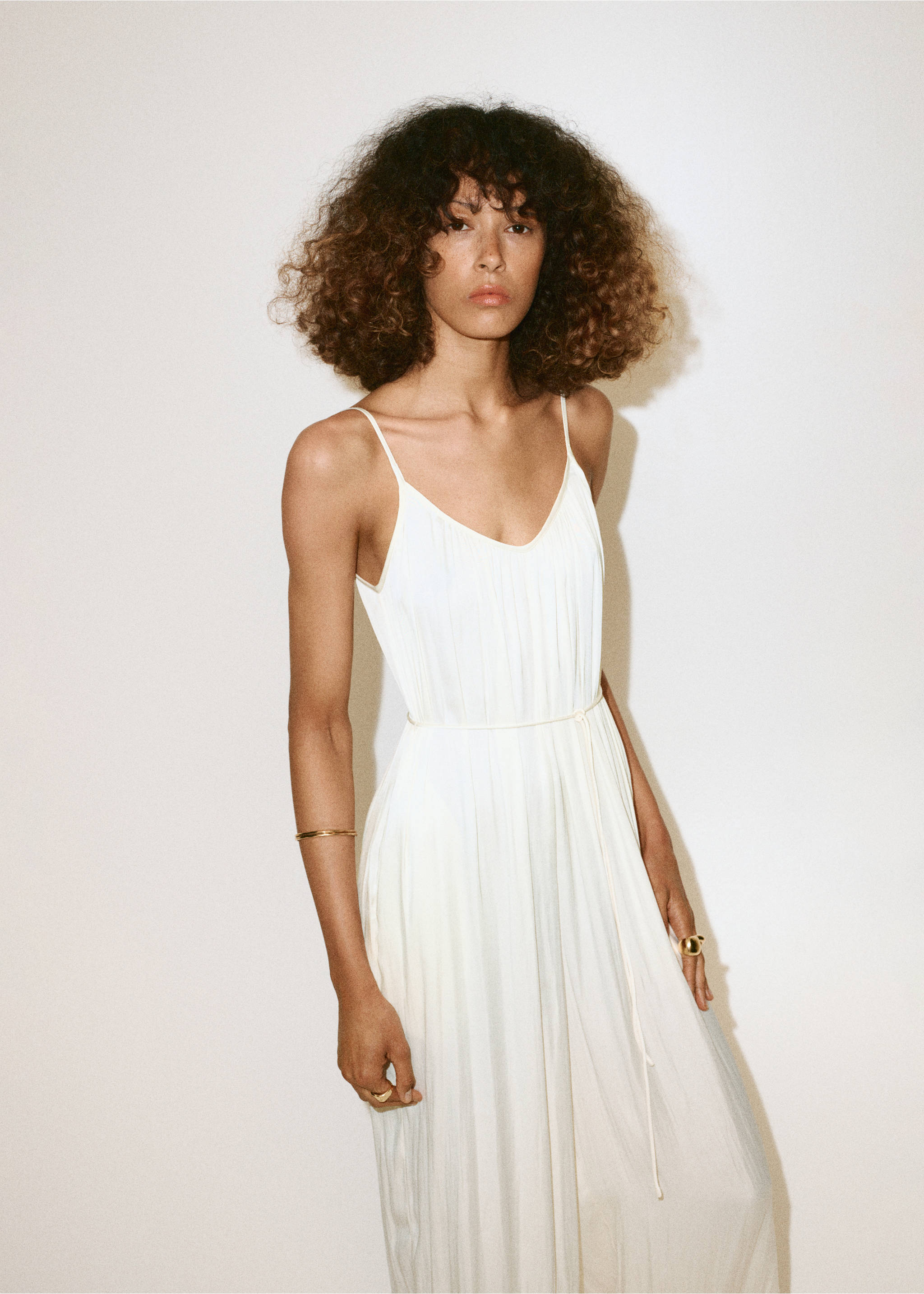 Fluid harem-style jumpsuit - Medium plane, Off White. Ref: 37053278-00.