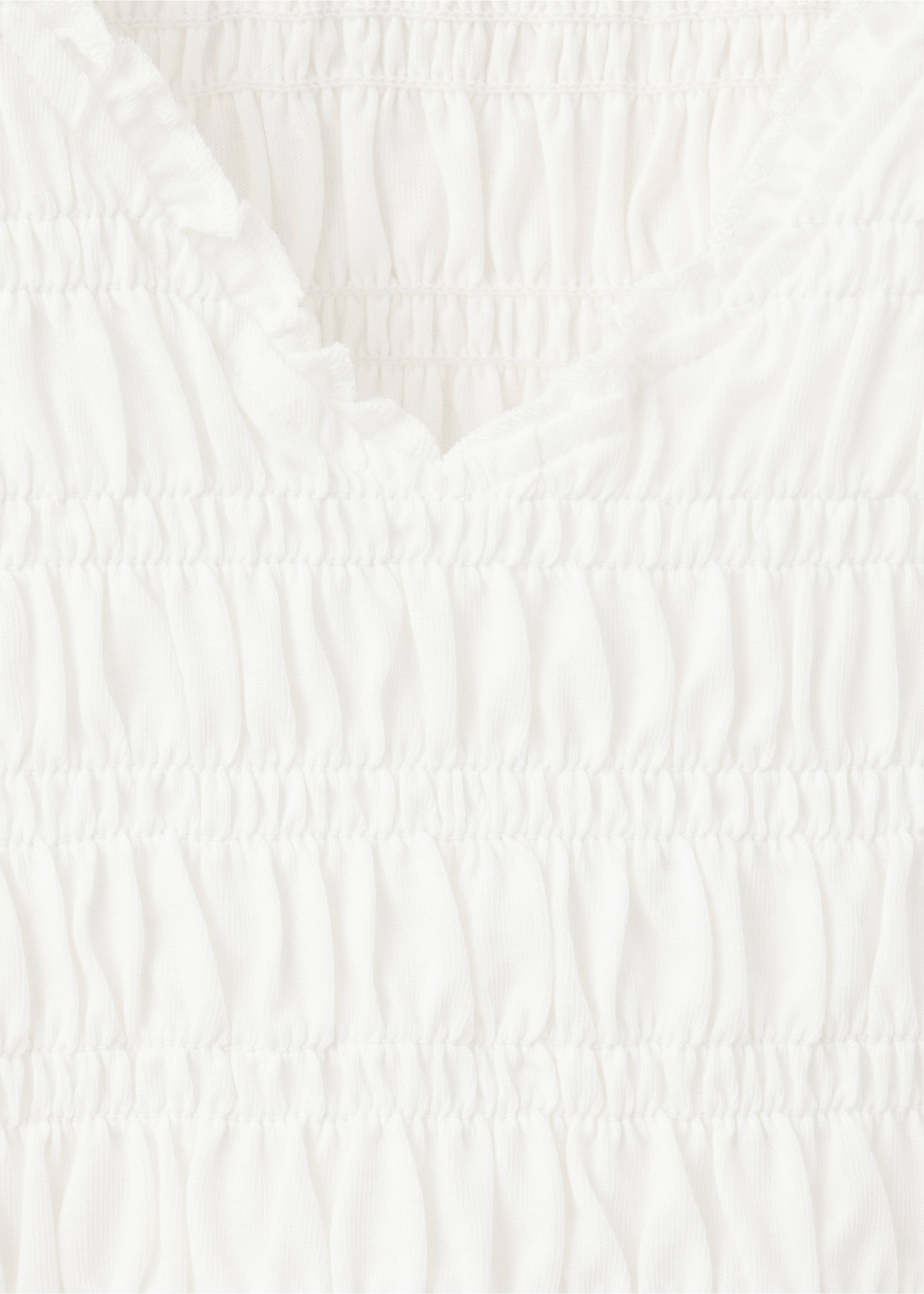 Ruched cotton top - Details of the article 8, Off White. Ref: 37053280-00.