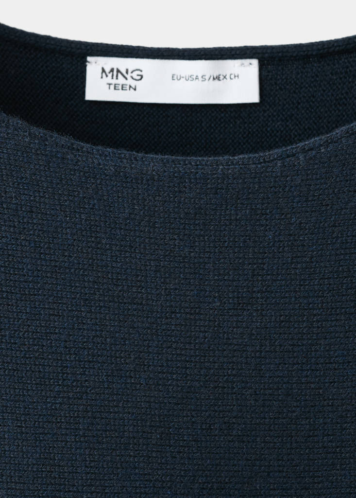 Knitted sweater with openings — Navy