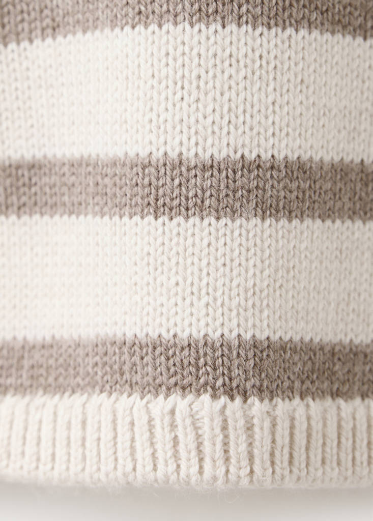 Knit striped sweater — Sand