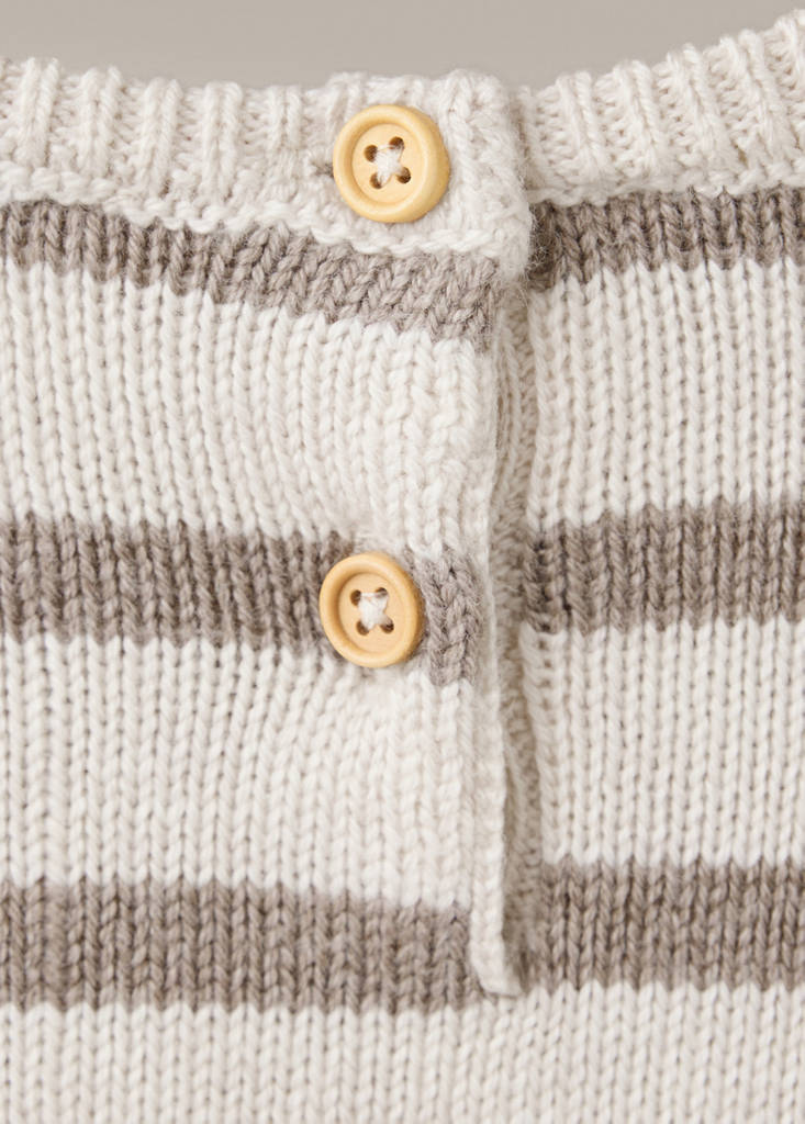 Knit striped sweater — Sand
