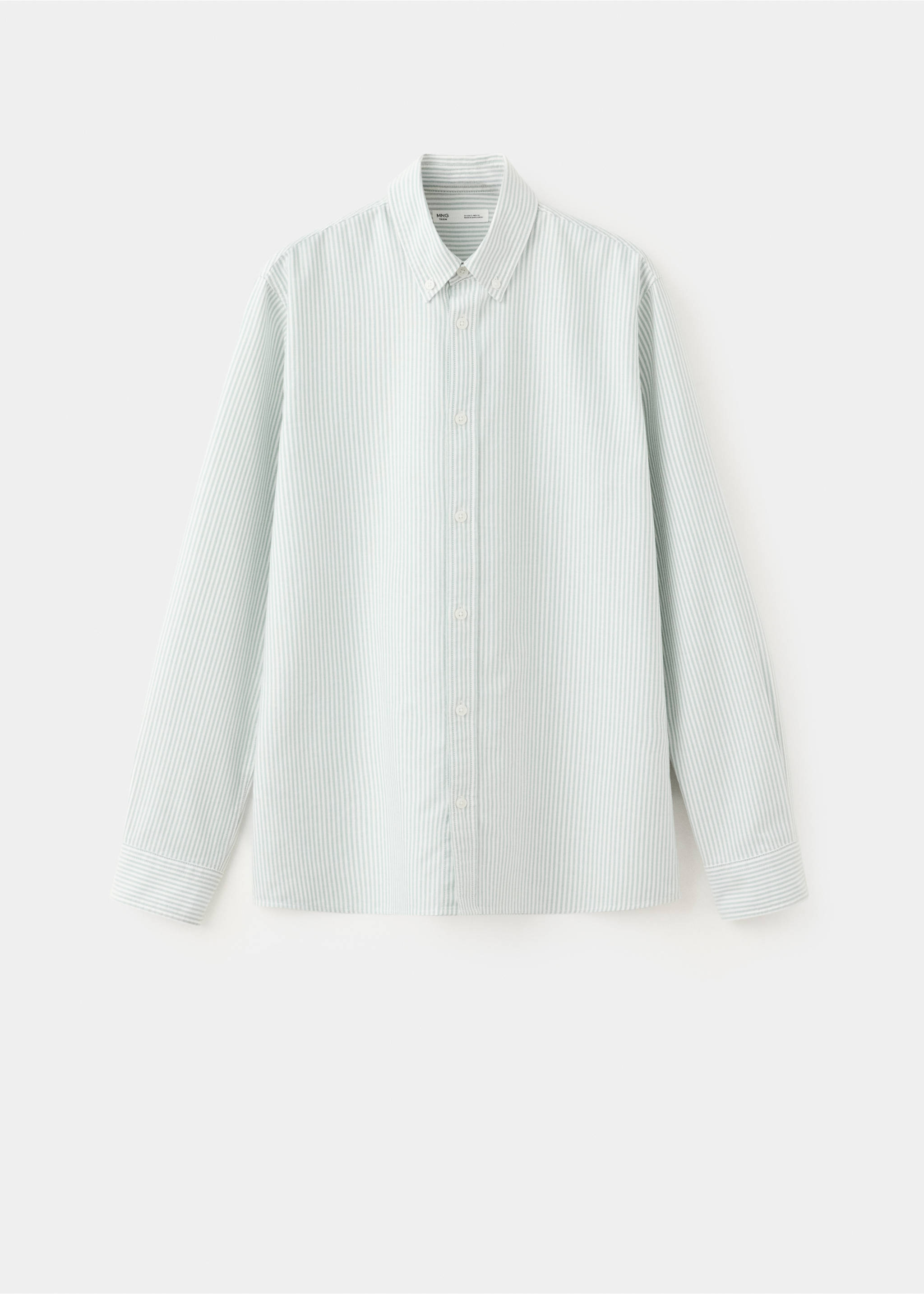 100% cotton striped shirt - Article without model, Green. Ref: 37053289-00.