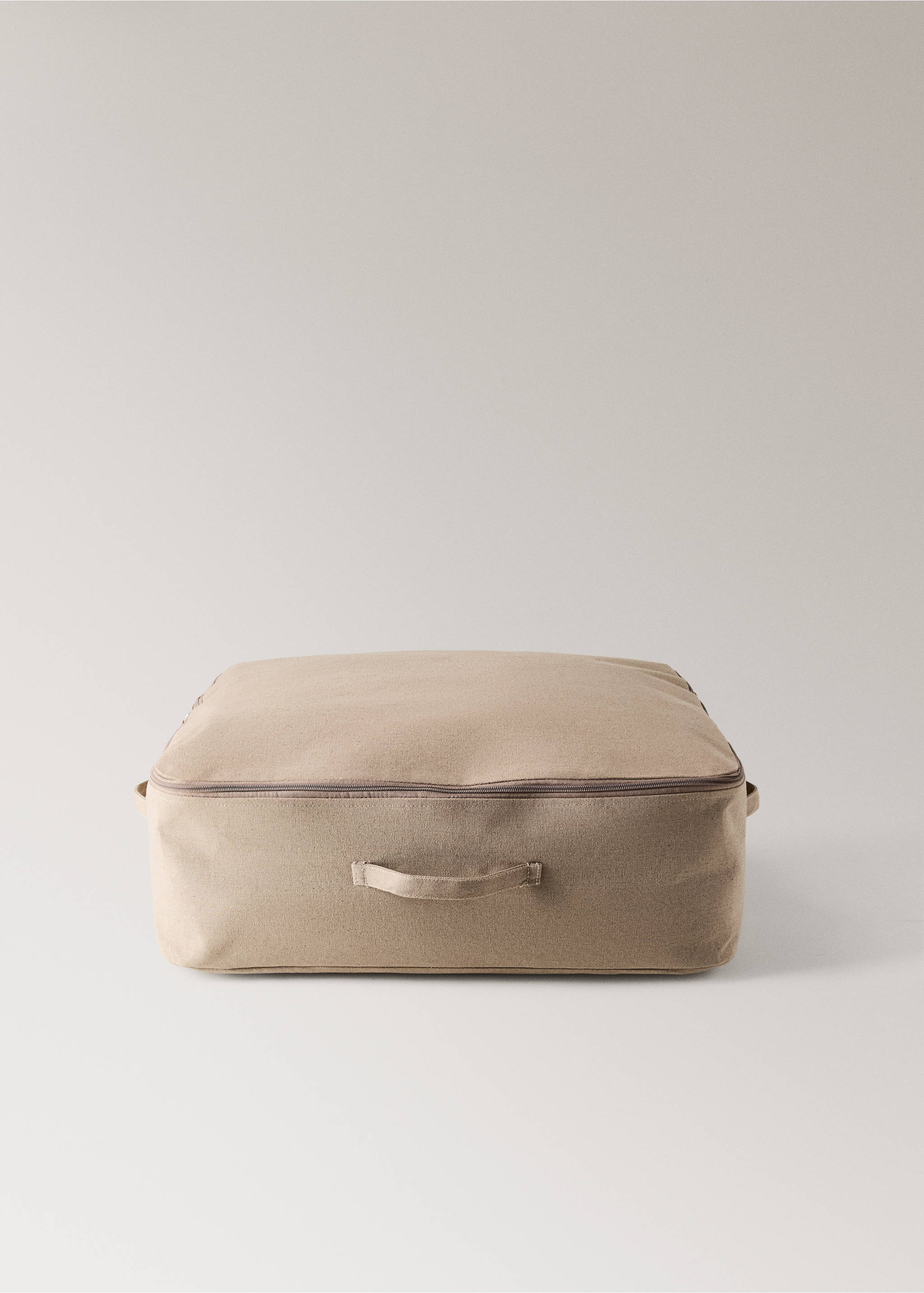 100% cotton large storage box - Details of the article 2, Beige. Ref: 37053290-00.