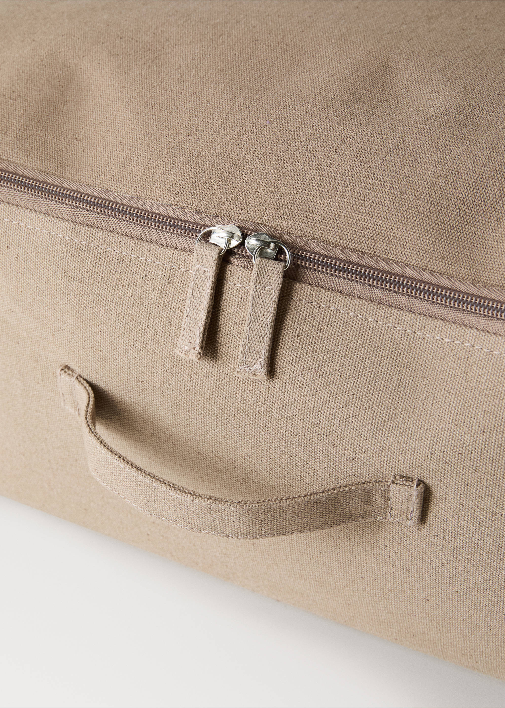 100% cotton large storage box - Details of the article 3, Beige. Ref: 37053290-00.