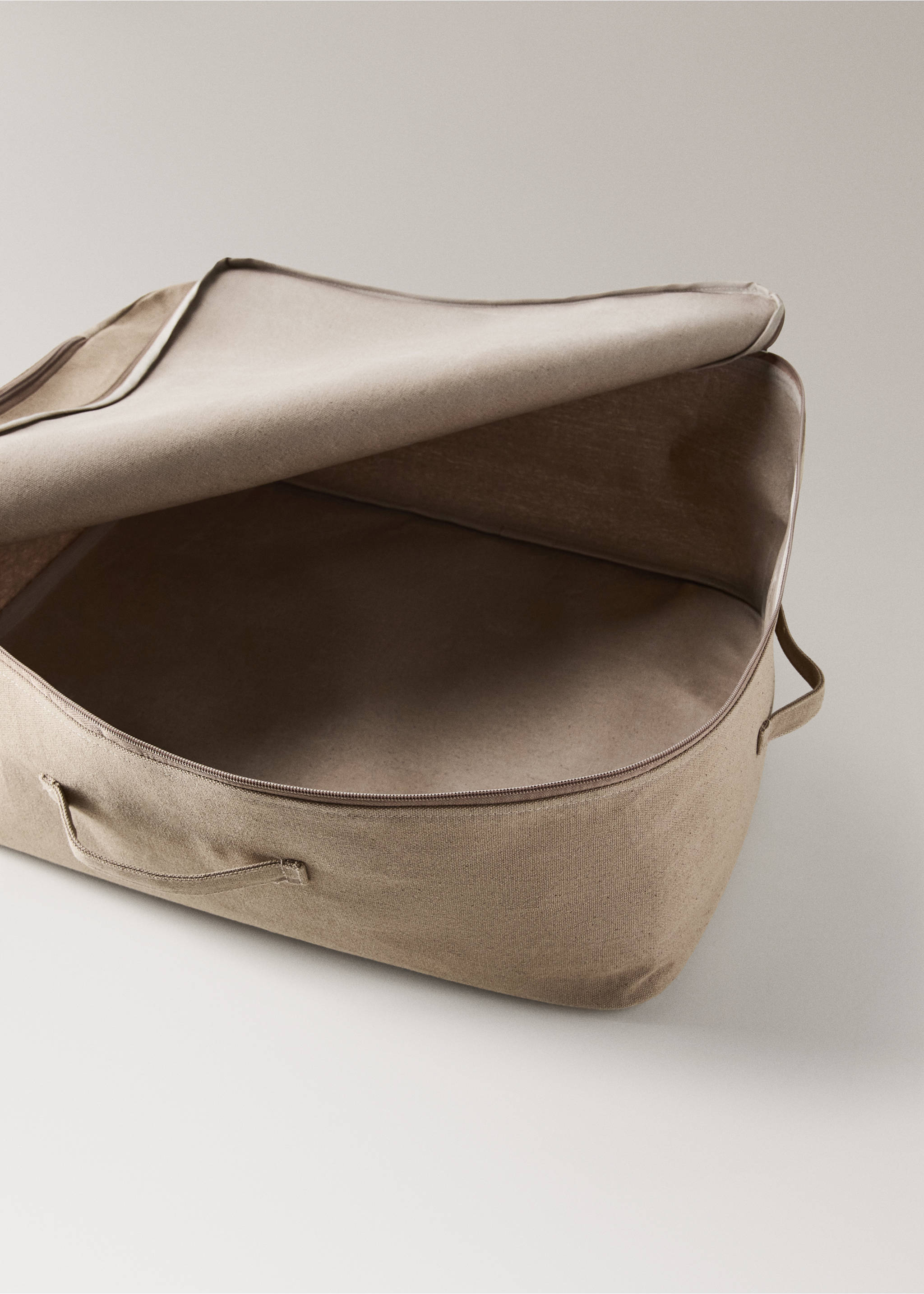 100% cotton large storage box - Details of the article 4, Beige. Ref: 37053290-00.