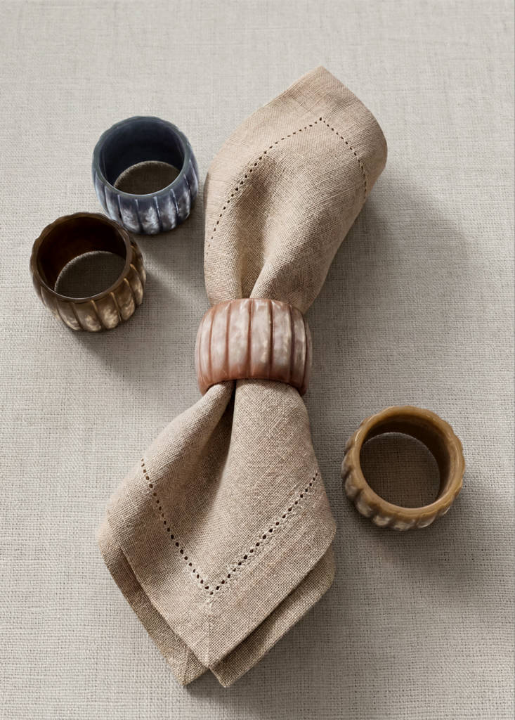 Resin Napkin Holder set of 4 — Nude