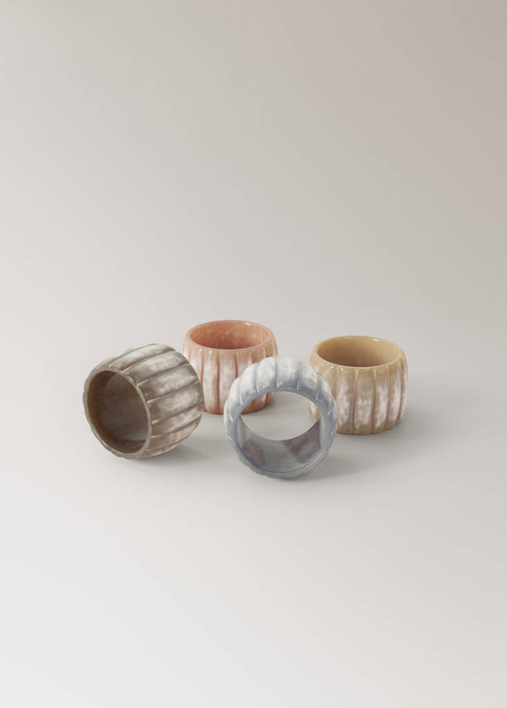Resin Napkin Holder set of 4 — Nude