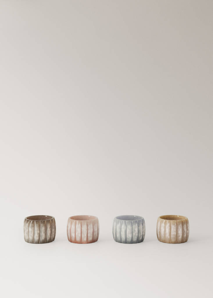 Resin Napkin Holder set of 4 — Nude