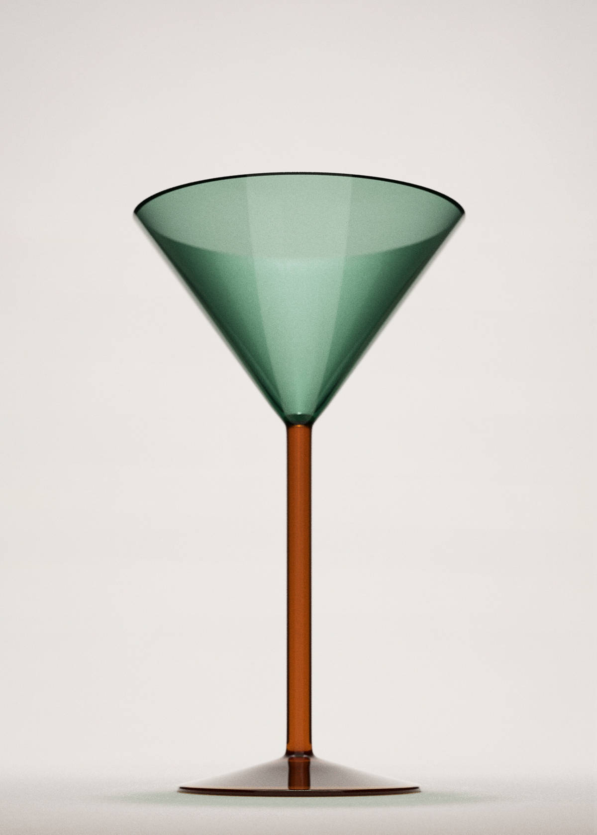 Two-tone glass cocktail coupe — Orange