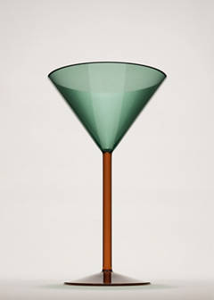 Two-tone glass cocktail coupe — Orange 1