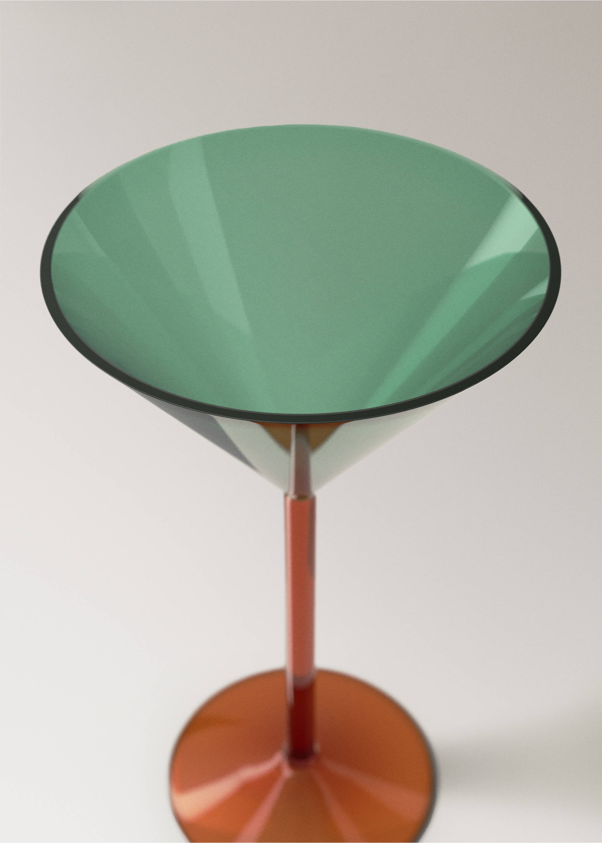 Two-tone glass cocktail coupe - Details of the article 1, Orange. Ref: 37053298-00.