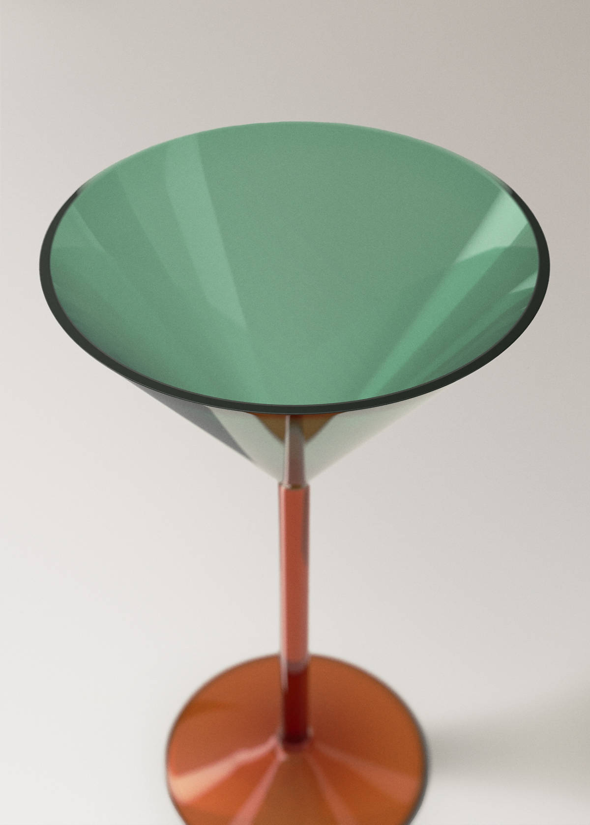 Two-tone glass cocktail coupe — Orange