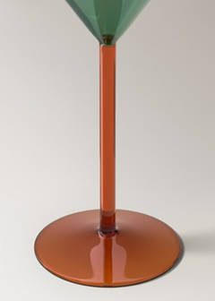 Two-tone glass cocktail coupe — Orange 3