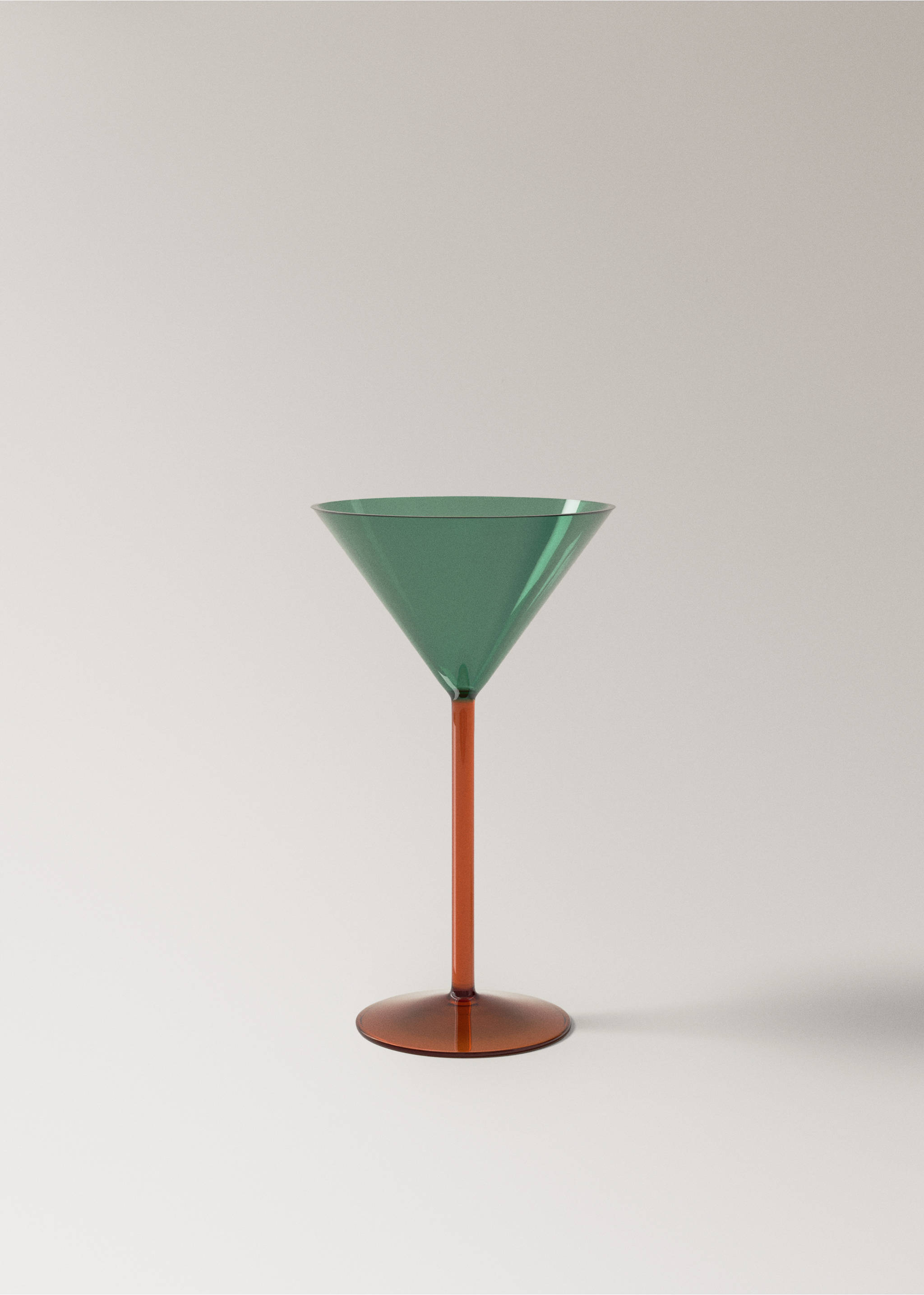 Two-tone glass cocktail coupe - Article without model, Orange. Ref: 37053298-00.