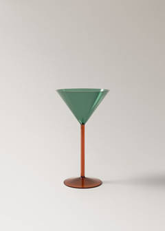 Two-tone glass cocktail coupe — Orange 5