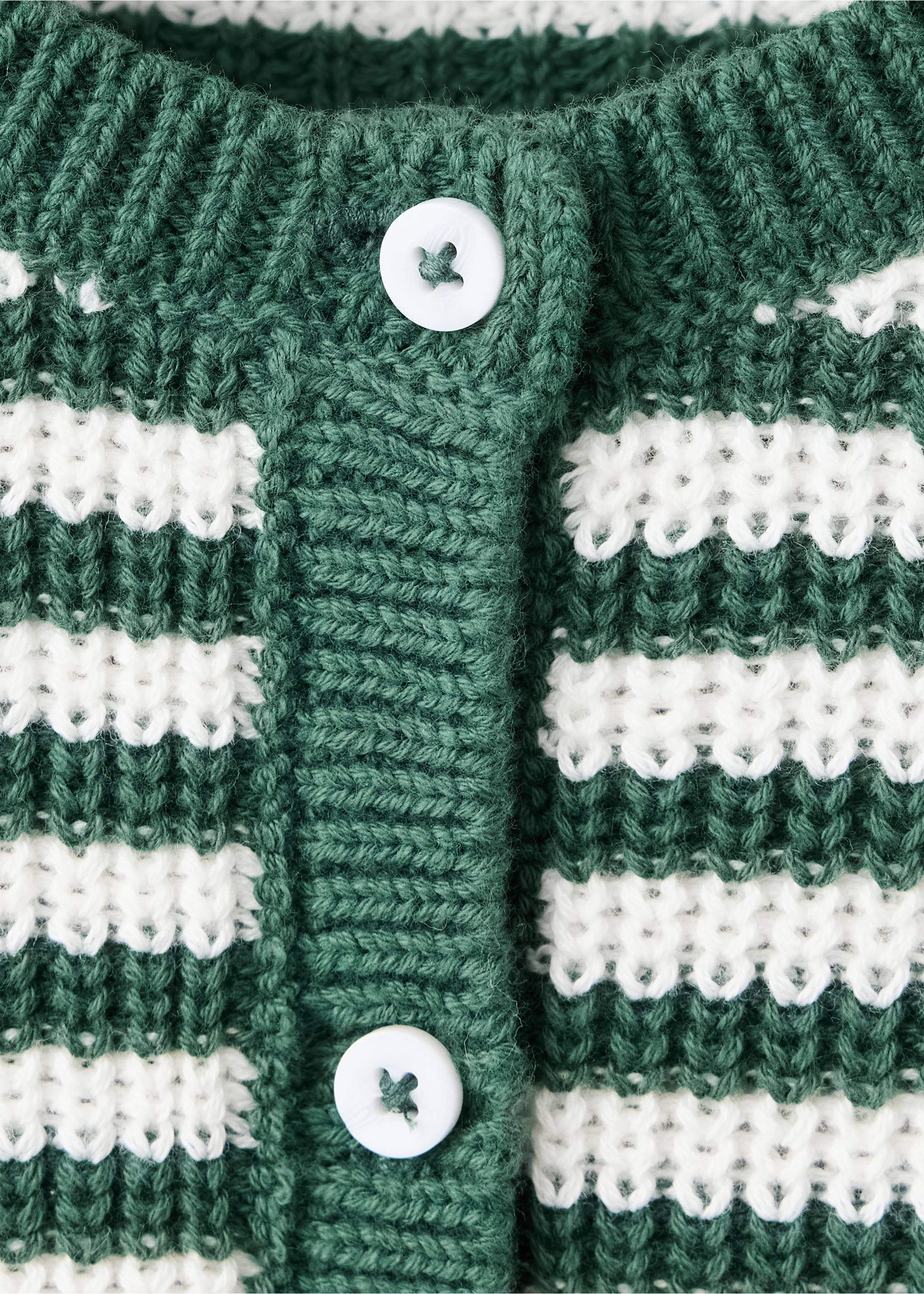 Cárdigan punto rayas - Detalle del artículo 8, Verde. Ref: 37053299-00.