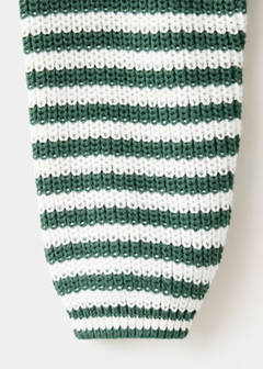 Stripped knit cardigan — Green 5