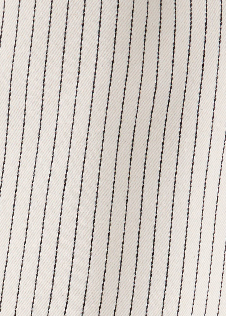 Wide leg striped jeans — Ecru