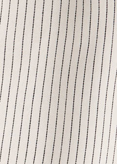 Wide leg striped jeans — Ecru 4