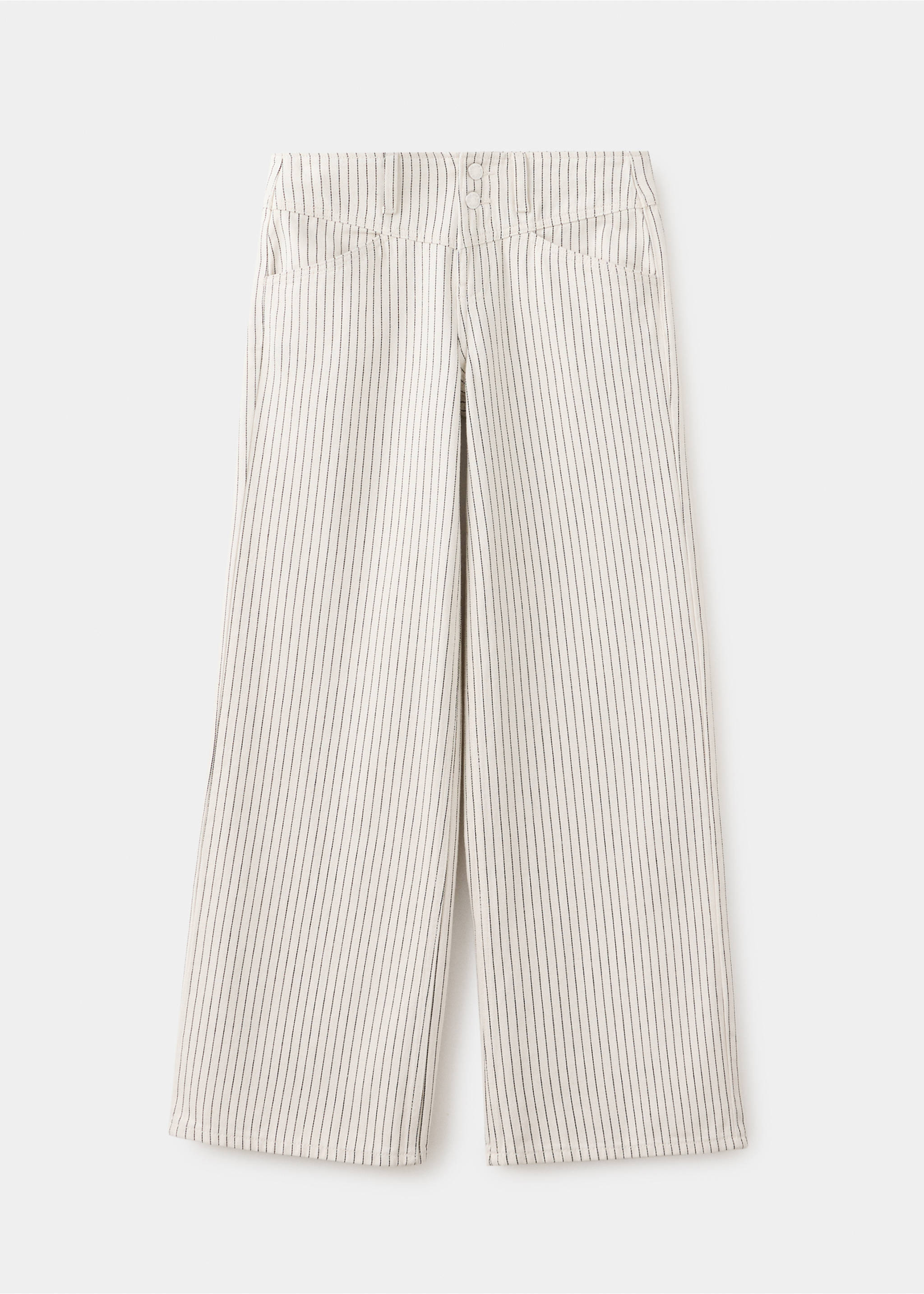 Wide leg striped jeans - Article without model, Ecru. Ref: 37053301-00.