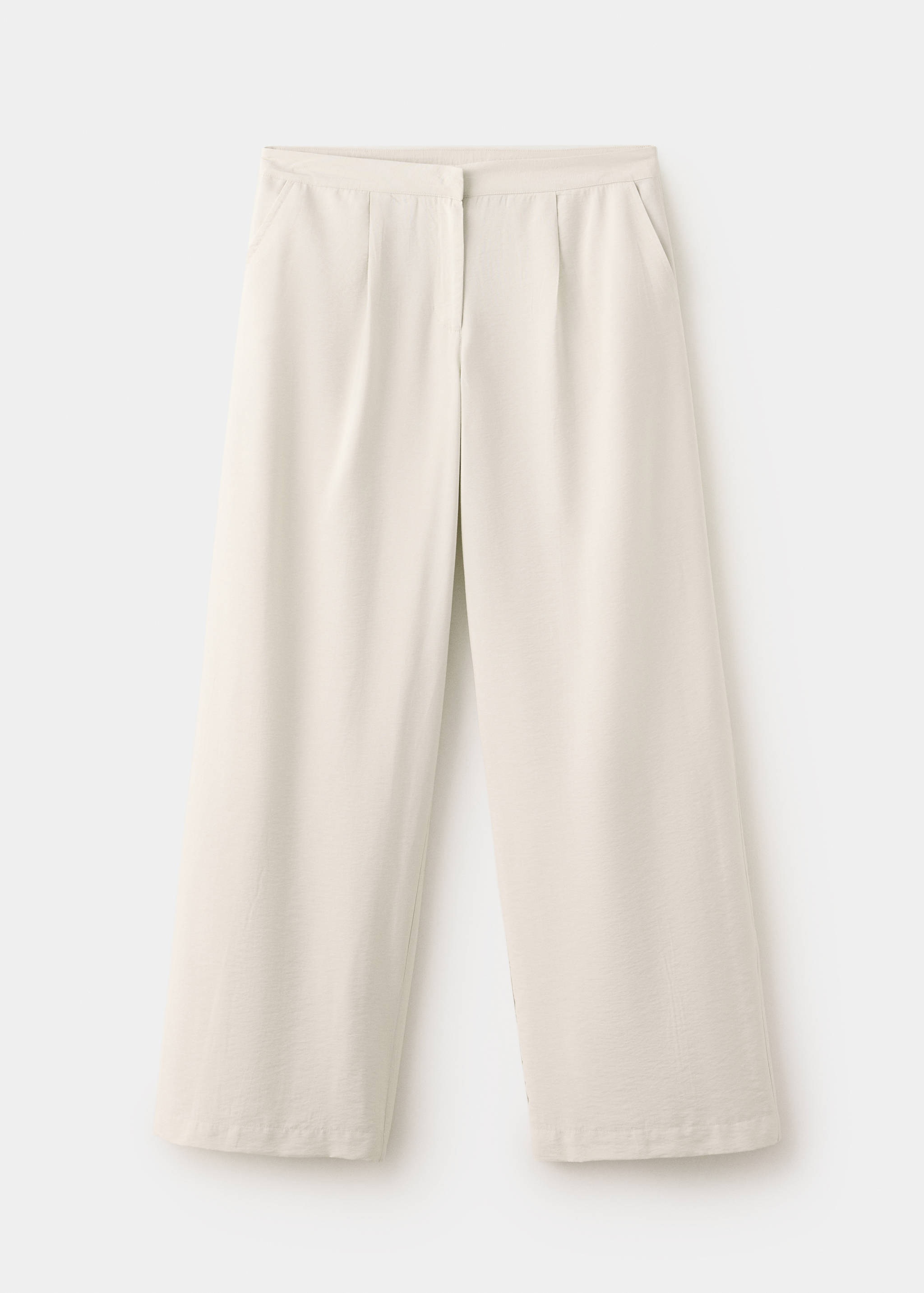 Flowy wide-leg trousers with pleats - Article without model