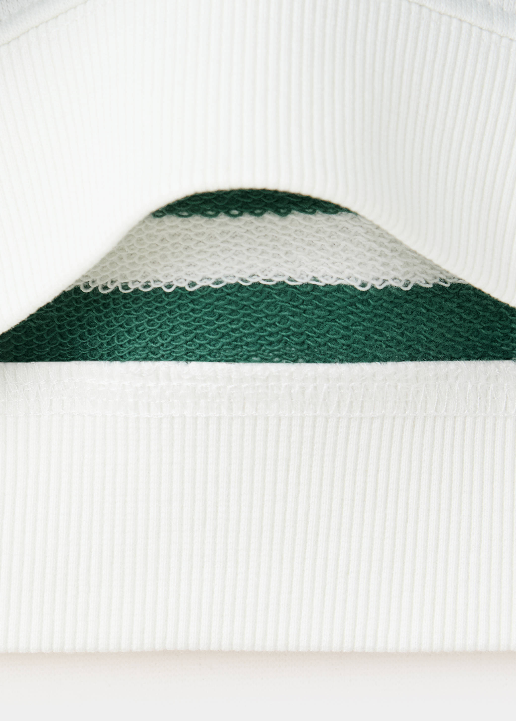 Striped cotton sweatshirt with embroidery - Details of the article 0