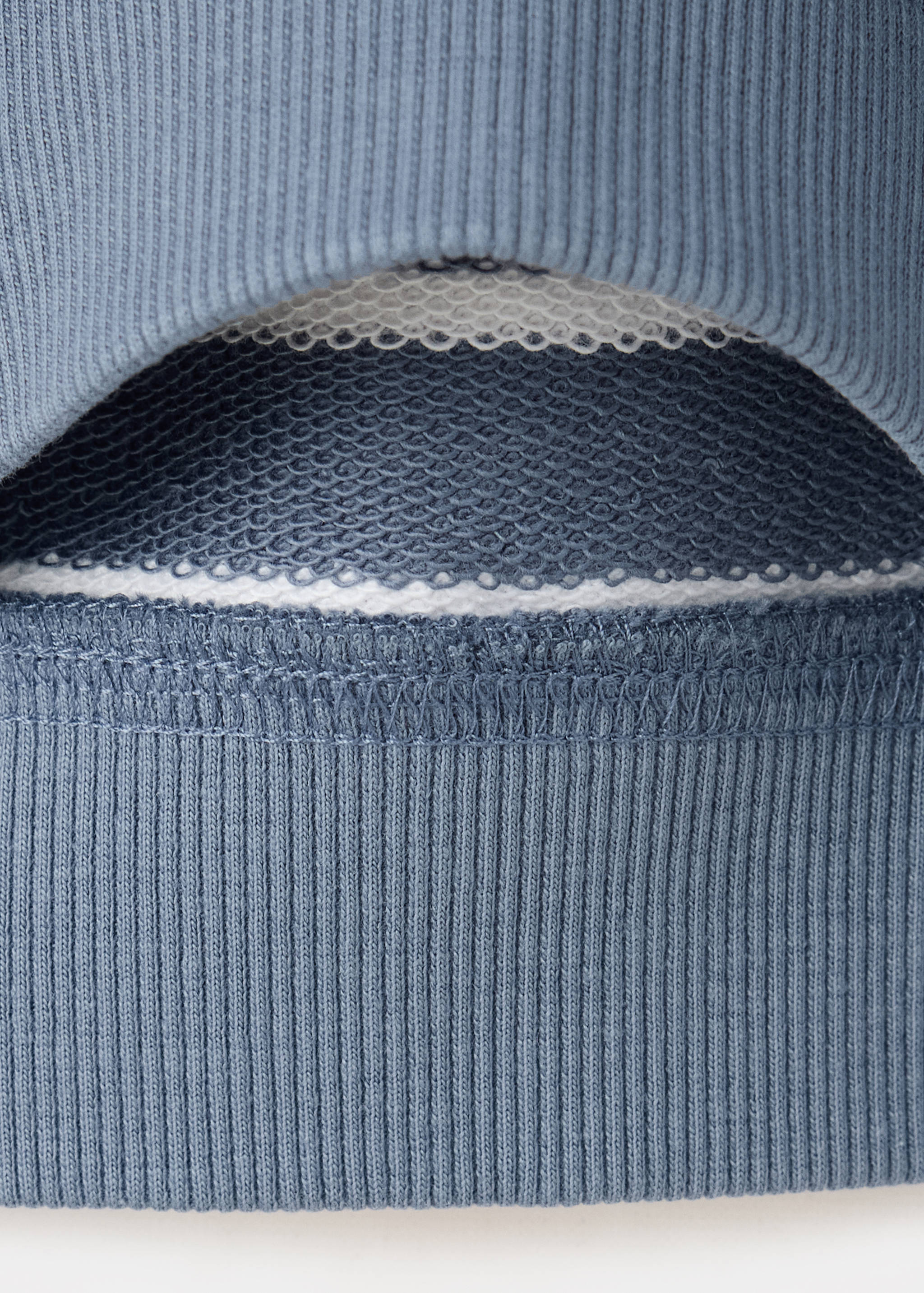 Striped cotton sweatshirt with embroidery - Details of the article 0