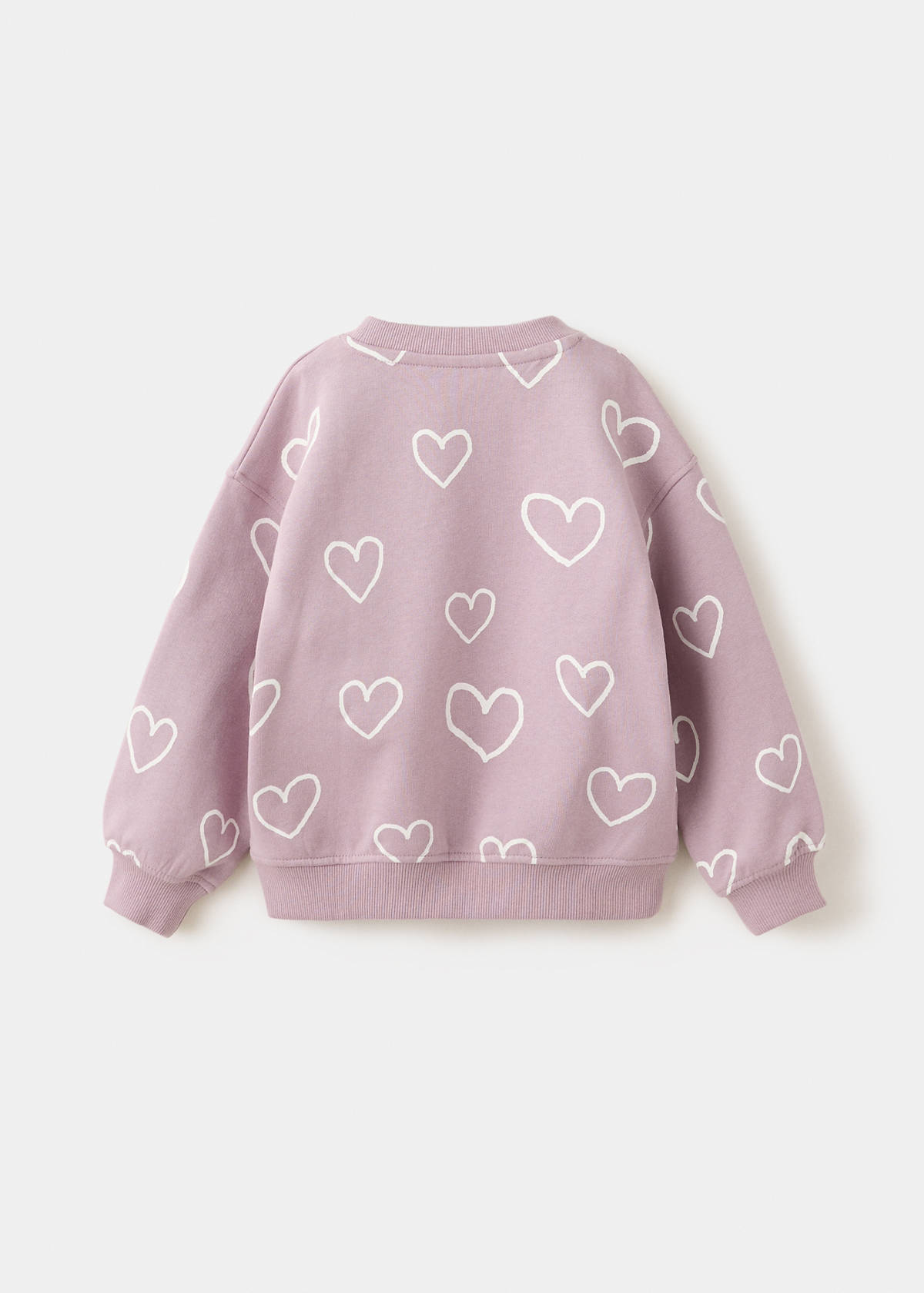Printed cotton sweatshirt — Lilac