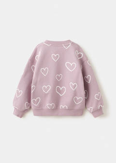 Printed cotton sweatshirt — Lilac 6