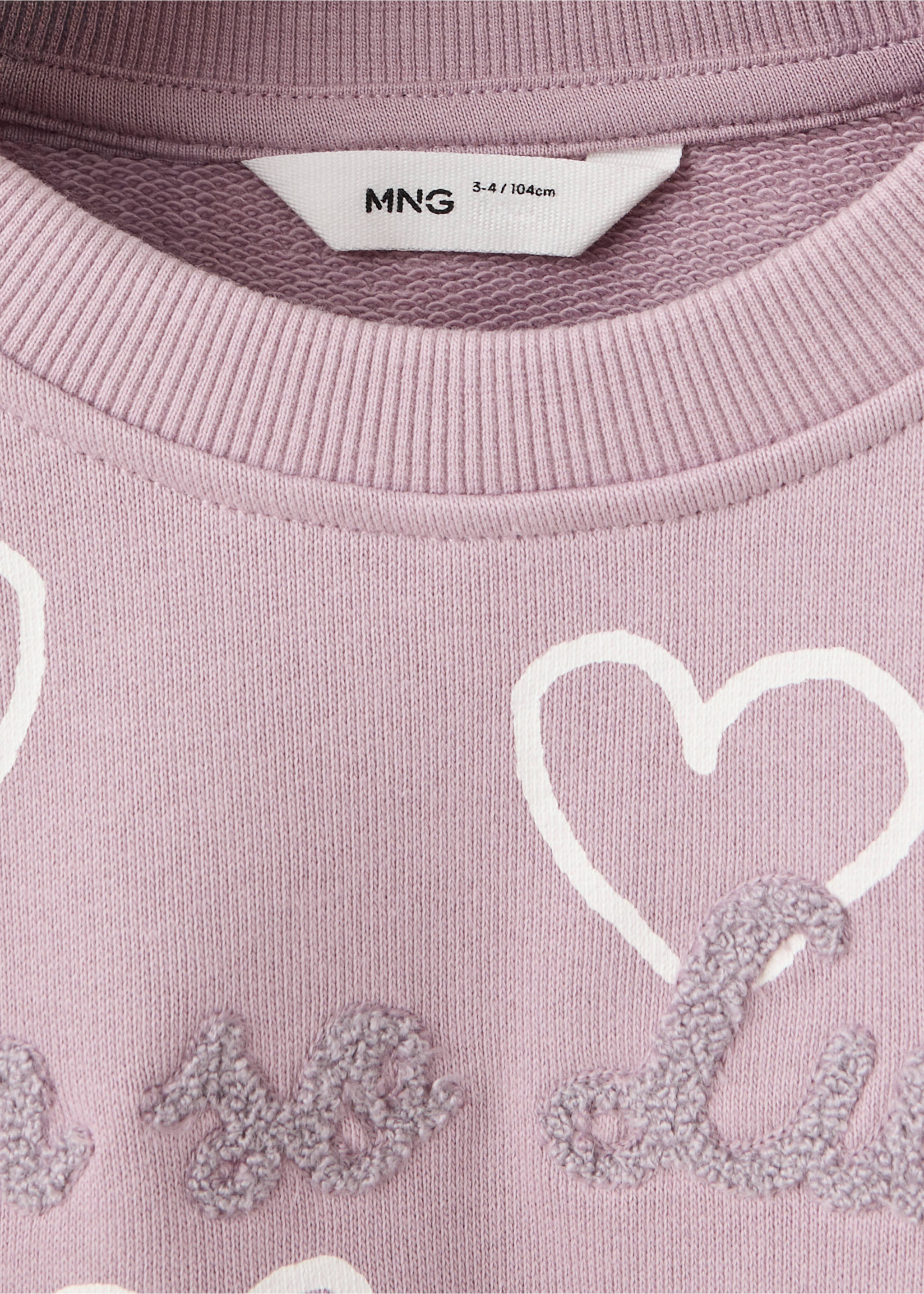 Sweat-shirt coton imprimé - Détail de l'article 8, Lilas. Ref: 37053314-00.