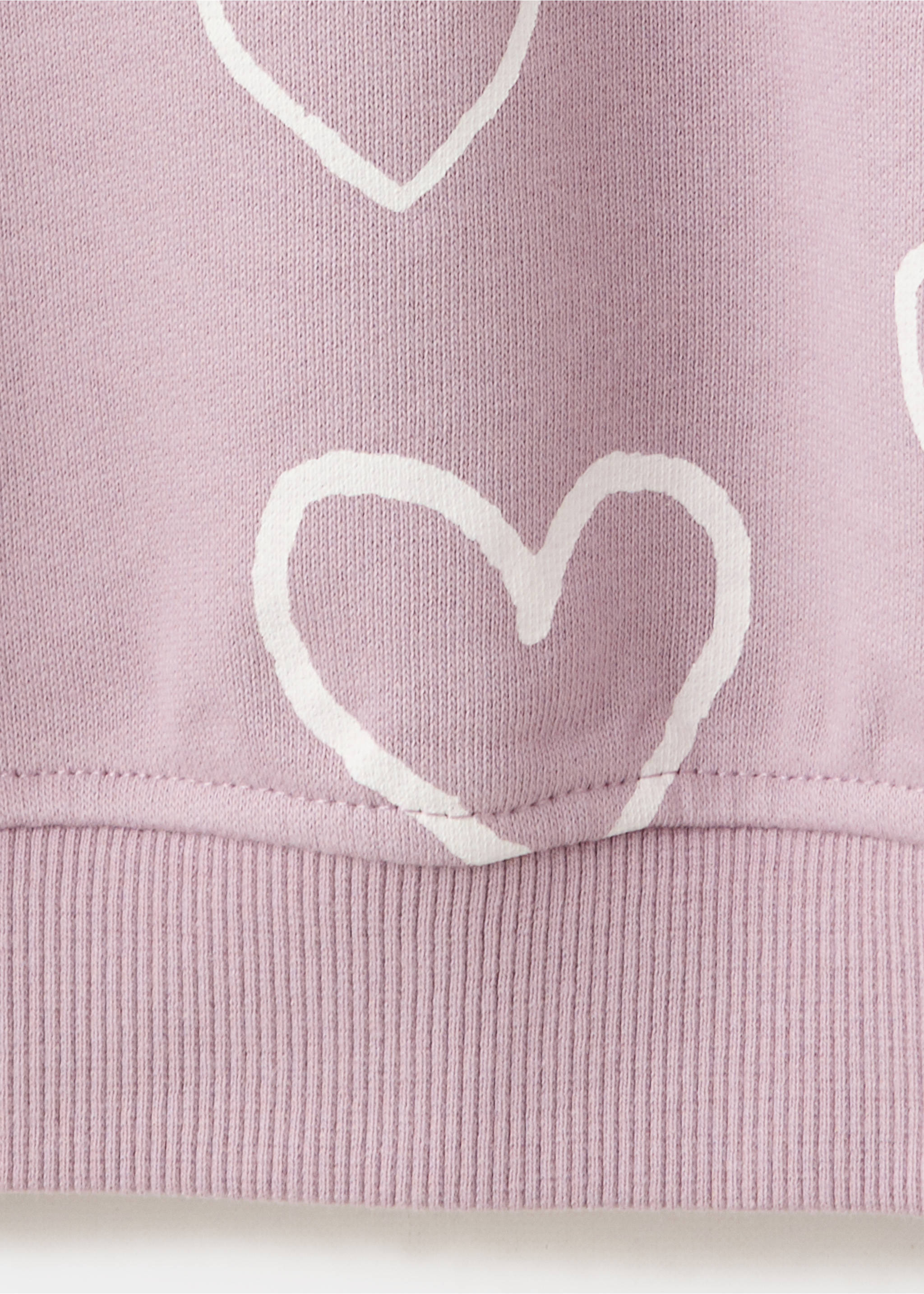 Sweat-shirt coton imprimé - Détail de l'article 0, Lilas. Ref: 37053314-00.