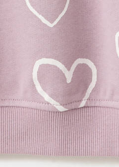Printed cotton sweatshirt — Lilac 7