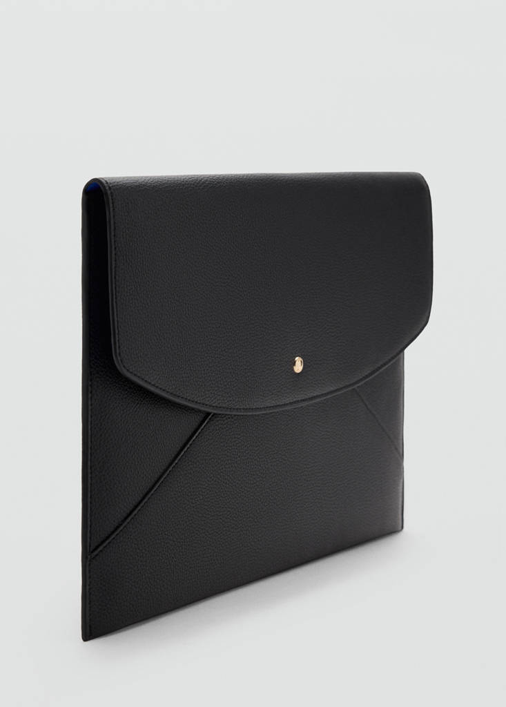 Laptop case with flap — Black